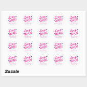 Liefde is zoete oude vacht (roze/Paars) Ronde Sticker (Vel)
