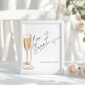 Liefde is zoete Parels en Prosecco Vrijgezellenfee Poster