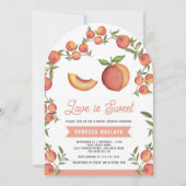 Liefde is Zoete Perzik Fruit Boog Bruiloft Kaart (Voorkant)