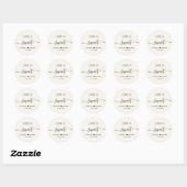 Liefde is zoete room bruiloft gunst ronde sticker (Vel)