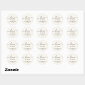 Liefde is zoete room bruiloft gunst ronde sticker (Vel)
