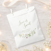 Liefde is zoete salie groen Wildflower rustieke Bo Bedankzakje (Geknipt)