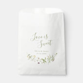 Liefde is zoete salie groen Wildflower rustieke Bo Bedankzakje (Voorkant)