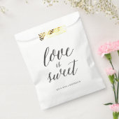 Liefde Is Zoete Script Chic Calligrafie Naam Trouw Bedankzakje (Gezegeld)