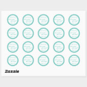 Liefde is Zoete Sticker in Aqua (Vel)