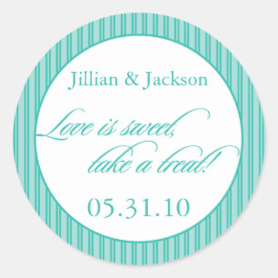 Liefde is Zoete Sticker in Aqua