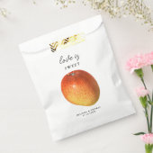 Liefde is zoete tropische mango fruit bruiloft bedankzakje (Gezegeld)