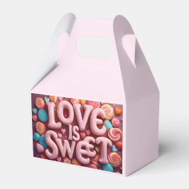 Liefde is zoete Valentijn Huwelijk Typografie Bedankdoosjes