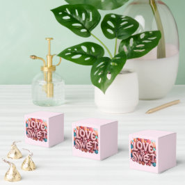 Liefde Is Zoete Valentijn Huwelijk Typografie Bedankdoosjes