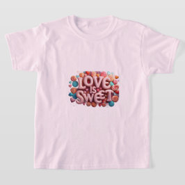 Liefde Is Zoete Valentijn Huwelijk Typografie T-shirt