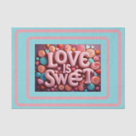 Liefde Is Zoete Valentijn Huwelijk Typografie Tissuepapier