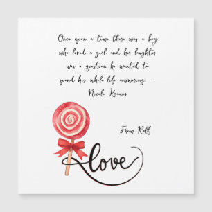 Liefde is zoete valentijn xoxo magnetische uitnodiging