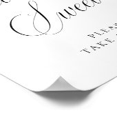 Liefde is zoete vintage elegant script bruiloft poster (Hoek)