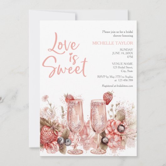 Liefde is zoete zomer Boho Blush Roze Kaart (Voorkant)