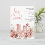 Liefde is zoete zomer Boho Blush Roze Kaart (Staand voorkant)