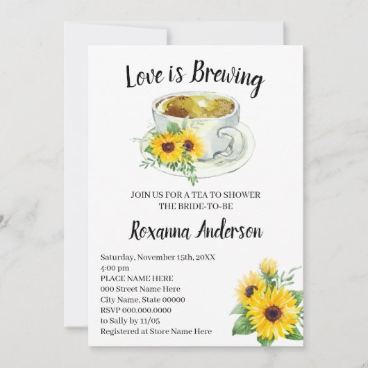 Liefde is zonnebloemen Vrijgezellenfeest Kaart (Voorkant)