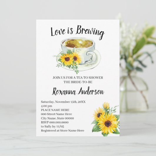 Liefde is zonnebloemen Vrijgezellenfeest Kaart (Staand voorkant)