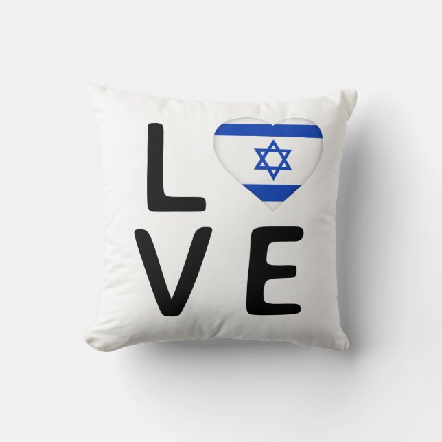 Liefde - Israëlische vlag Kussen (Voorkant)