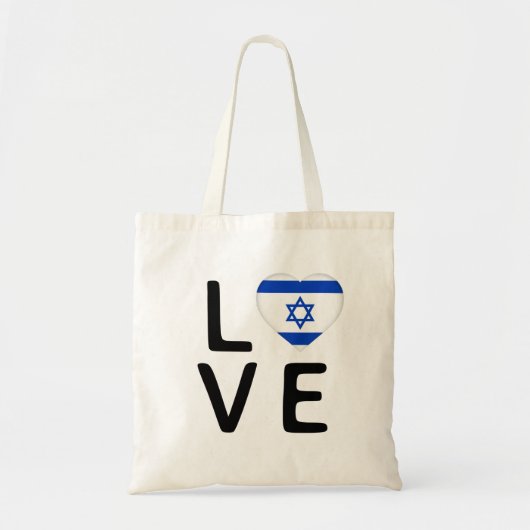 Liefde - Israëlische vlag Tote Bag (Voorkant)