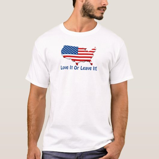 Liefde IT America Mannen Basic T T-shirt (Voorkant)