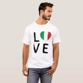 Liefde - Italiaanse vlag T-shirt (Voorkant volledig)