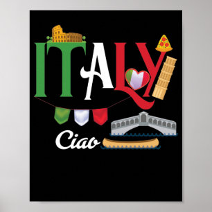 Liefde Italië en alles wat de Italiaanse cultuur d Poster