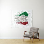 Liefde Italië Vlag Wandkleed (In Situ (horizontaal))