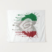 Liefde Italië Vlag Wandkleed (Voorkant (horizontaal))