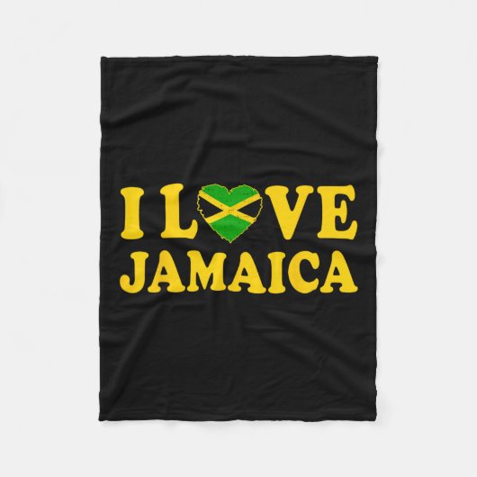 Liefde Jamaica hart trots Jamaicaans Onafhankelijk Fleece Deken (Voorkant)