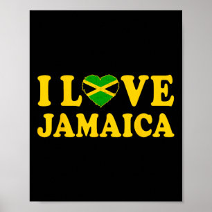 Liefde Jamaica hart trots Jamaicaans Onafhankelijk Poster