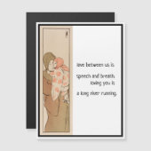 Liefde, Japanse moeder kind Haiku Magnetic Card (Voorkant / Achterkant)