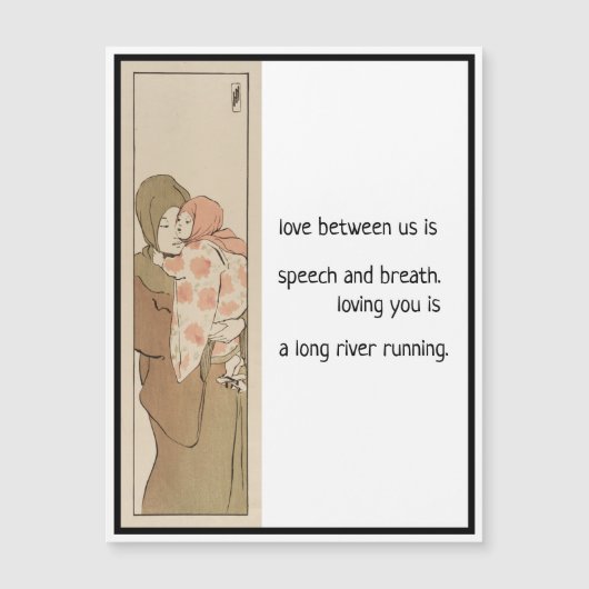 Liefde, Japanse moeder kind Haiku Magnetic Card (Voorkant)