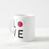 Liefde - Japanse vlag Koffiemok (Voorkant links)