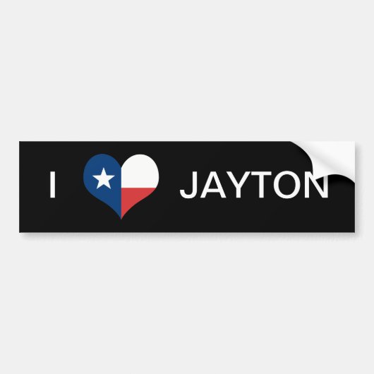 LIEFDE JAYTON BUMPERSTICKER (Voorkant)