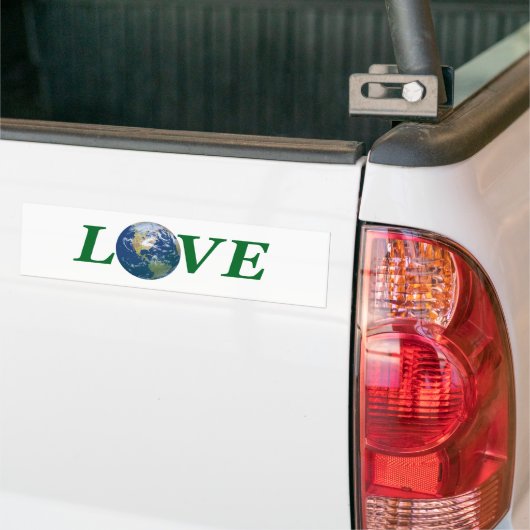Liefde je aarde bumpersticker (Op Truck)