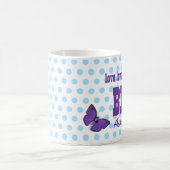 Liefde je BFF Paarse Butterfly Blue Polka Dots V05 Koffiemok (Center)