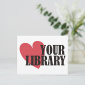Liefde je bibliotheek briefkaart (Staand voorkant)