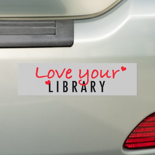 Liefde je bibliotheek bumpersticker (Op auto)