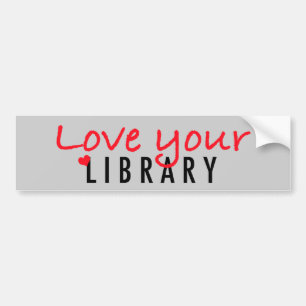 Liefde je bibliotheek bumpersticker