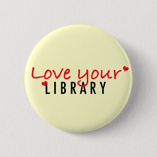 Liefde je bibliotheek ronde button 5,7 cm (Voorkant)