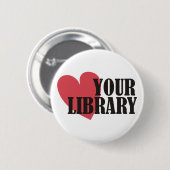 Liefde je bibliotheek ronde button 5,7 cm (Voorkant /achterkant)