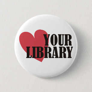 Liefde je bibliotheek ronde button 5,7 cm