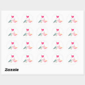 Liefde je blauwe vogelsticker ronde sticker (Vel)