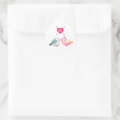 Liefde je blauwe vogelsticker ronde sticker (Tas)
