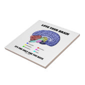 Liefde je brein is de enige die je hebt (hersenen) tegeltje (Zijkant)