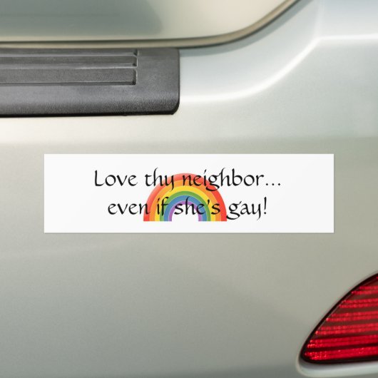 Liefde je buurman ook bumpersticker (Op auto)