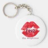 Liefde je buurtcitaat gooit klooiendrankjes sleutelhanger (Voorkant)