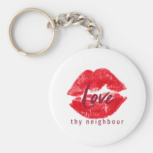 Liefde je buurtcitaat gooit klooiendrankjes sleutelhanger (Voorkant)