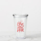 Liefde je haar acryl drinkbeker (Achterkant)