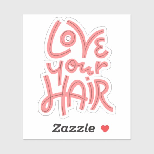 Liefde je haar sticker (Vel)